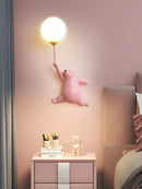 GobekUsa Bear Kids Wall Lamp Set: Boy and Girl Bear Lights for Bedroom Decor