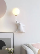 GobekUsa Bear Kids Wall Lamp Set: Boy and Girl Bear Lights for Bedroom Decor