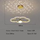 GobekUsa Cloud Flower LED Chandelier: Kid's Bedroom Starry Sky Decorative Lighting Fixture