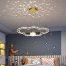 GobekUsa Cloud Flower LED Chandelier: Kid's Bedroom Starry Sky Decorative Lighting Fixture