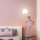 GobekUsa Pink Girl Wall Lamp for Princess Room Girls Room