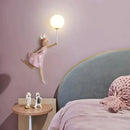 GobekUsa Pink Girl Wall Lamp for Princess Room Girls Room