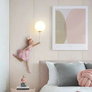 GobekUsa Pink Girl Wall Lamp for Princess Room Girls Room
