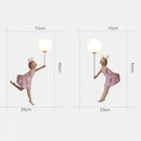 GobekUsa Pink Girl Wall Lamp for Princess Room Girls Room