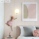 GobekUsa Pink Girl Wall Lamp for Princess Room Girls Room