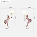 GobekUsa Pink Girl Wall Lamp for Princess Room Girls Room