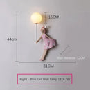 GobekUsa Pink Girl Wall Lamp for Princess Room Girls Room