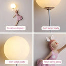 GobekUsa Pink Girl Wall Lamp for Princess Room Girls Room