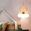 GobekUsa Castle Kids Chandelier LED Light for Bedroom Decor