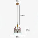 GobekUsa Castle Kids Chandelier LED Light for Bedroom Decor