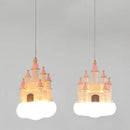 GobekUsa Castle Kids Chandelier LED Light for Bedroom Decor