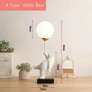 GobekUsa Bear Moon Lamp with G9 Bulb for Children's Bedroom