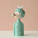 GobekUsa Bubble Girl Resin Figurines: Modern Sweet Young Girl Decor for Home, Weddings, Birthdays