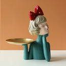 GobekUsa Bubble Girl Resin Figurines: Modern Sweet Young Girl Decor for Home, Weddings, Birthdays