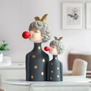 GobekUsa Bubble Girl Resin Figurines: Modern Sweet Young Girl Decor for Home, Weddings, Birthdays