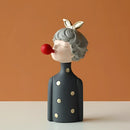 GobekUsa Bubble Girl Resin Figurines: Modern Sweet Young Girl Decor for Home, Weddings, Birthdays