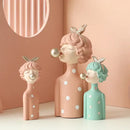 GobekUsa Bubble Girl Resin Figurines: Modern Sweet Young Girl Decor for Home, Weddings, Birthdays