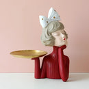 GobekUsa Bubble Girl Resin Figurines: Modern Sweet Young Girl Decor for Home, Weddings, Birthdays