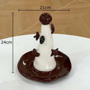 Ceramic Magician Hat Jewelry Display Stand for Earrings and Necklace Holder