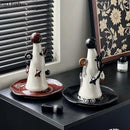 Ceramic Magician Hat Jewelry Display Stand for Earrings and Necklace Holder