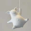 GobekUsa Flying Pig Resin LED Ceiling Light Kids Bedroom Lamp Deco Fixtures