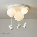 GobekUsa Flying Pig Resin LED Ceiling Light Kids Bedroom Lamp Deco Fixtures