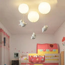 GobekUsa Flying Pig Resin LED Ceiling Light Kids Bedroom Lamp Deco Fixtures