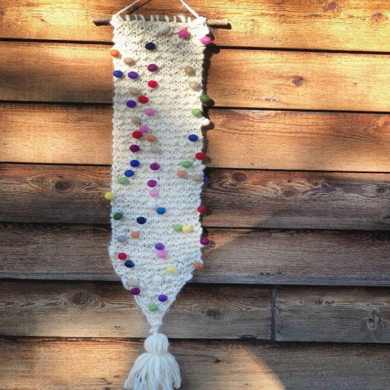 Whimsical Winter Wall Hanging Beginner Knit Pattern