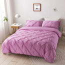 GobekUsa 3D Pinch Pleated Duvet Cover Set - Queen, King Size Bedding Set of Quilt Cover & Pillow Case