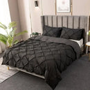 GobekUsa 3D Pinch Pleated Duvet Cover Set - Queen, King Size Bedding Set of Quilt Cover & Pillow Case