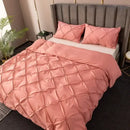 GobekUsa 3D Pinch Pleated Duvet Cover Set - Queen, King Size Bedding Set of Quilt Cover & Pillow Case