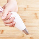 White 50 piece disposable pastry bags and tips set for kitchen baking by Decorbites