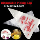 White 50 piece disposable pastry bags and tips set for kitchen baking by Decorbites