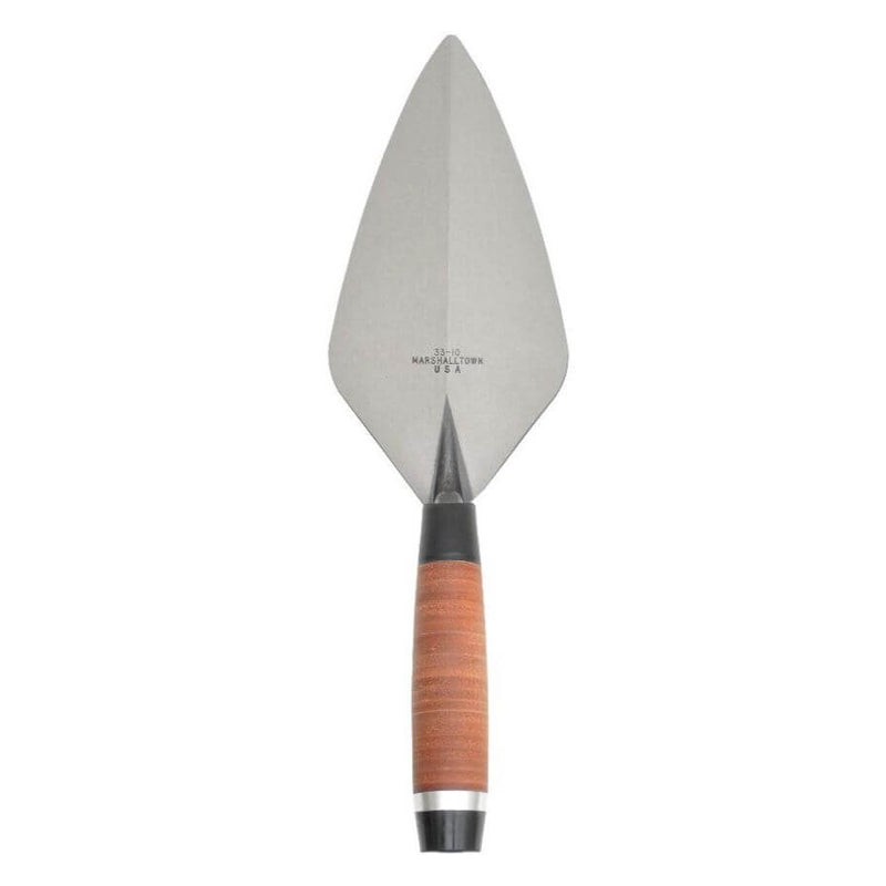 Marshalltown 10171 9" Brick Trowel London Pattern - Leather Handle