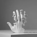 GobekUsa Abstract Mosaic Sculpture Hand Model Resin Figurine Home Desktop Decor