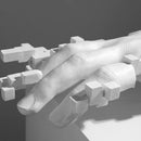 GobekUsa Abstract Mosaic Sculpture Hand Model Resin Figurine Home Desktop Decor