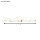 GobekUsa White Acrylic LED Vanity Wall Light: Simple Square Fixture, 3/4 Lights, Bathroom Mirror Lamp