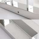 GobekUsa White Acrylic LED Vanity Wall Light: Simple Square Fixture, 3/4 Lights, Bathroom Mirror Lamp