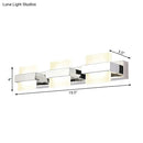 GobekUsa White Acrylic LED Vanity Wall Light: Simple Square Fixture, 3/4 Lights, Bathroom Mirror Lamp