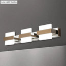 GobekUsa White Acrylic LED Vanity Wall Light: Simple Square Fixture, 3/4 Lights, Bathroom Mirror Lamp