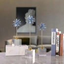 GobekUsa Crystal Agate Handmade White Flower Home Decor Figurine