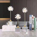 GobekUsa Crystal Agate Handmade White Flower Home Decor Figurine