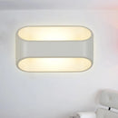 GobekUsa White Aluminum LED Bathroom Wall Sconce - Contemporary Rectangular Style