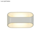 GobekUsa White Aluminum LED Bathroom Wall Sconce - Contemporary Rectangular Style