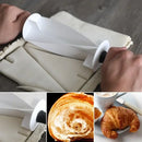 White and black croissant bread wheel cutter kitchen pastry tool by Decorbites