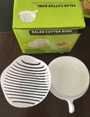 White and black easy salad cutter bowl kitchen vegetable slicer by Decorbites