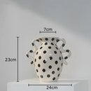 GobekUsa Black Polka Dot Ceramic Vase for Table Flower Arrangement and Room Decor