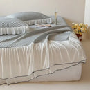 GobekUsa Cool Feeling 3-Piece Bedding Set - Solid Color Bedskirt, Bedspreads, Sheets & Pillowcases