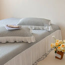 GobekUsa Cool Feeling 3-Piece Bedding Set - Solid Color Bedskirt, Bedspreads, Sheets & Pillowcases