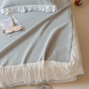 GobekUsa Cool Feeling 3-Piece Bedding Set - Solid Color Bedskirt, Bedspreads, Sheets & Pillowcases